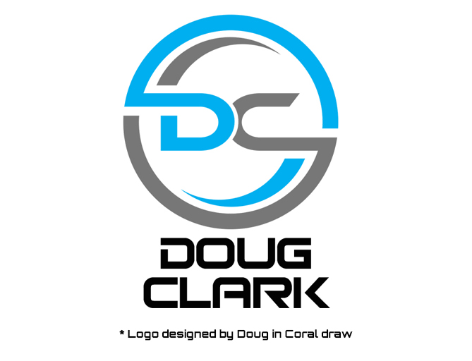 Doug Clark Personal Logo Doug Clark’s personal logo designed in coral draw and used in an engraved Photoshop design