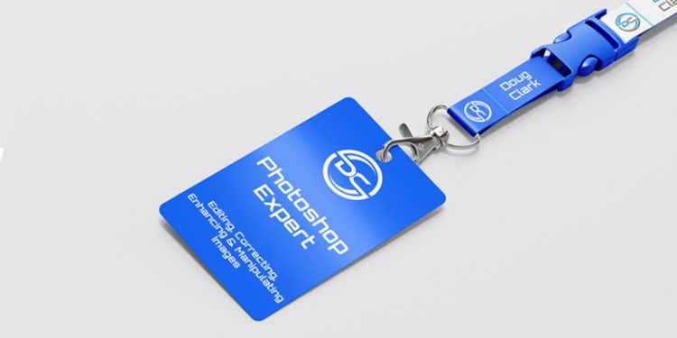 Doug Clark ID tag mockup labelled Photoshop Expert showcasing editing and creative skills